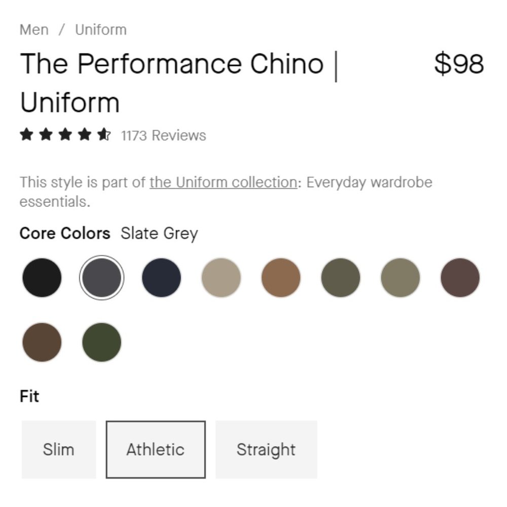 EVERLANE Performance Chino Uniform Pants